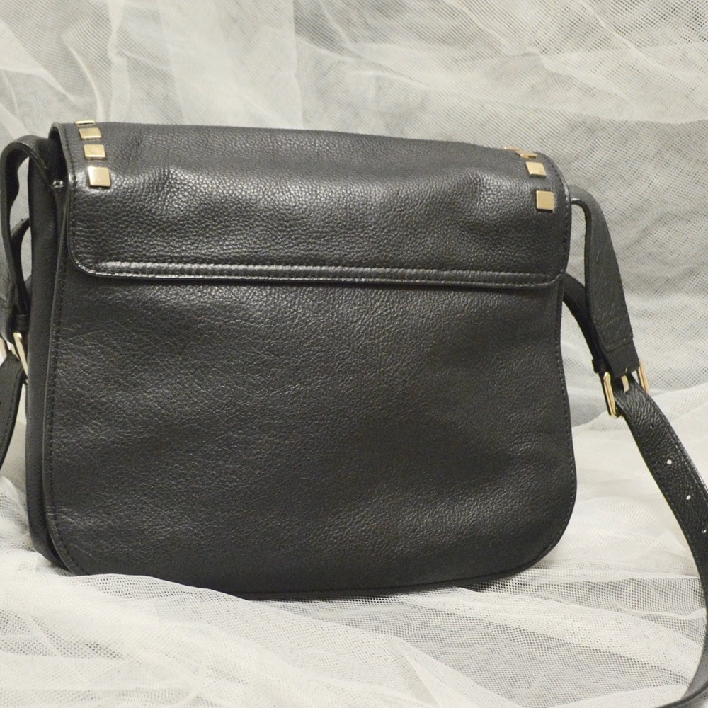 Large leather crossbody bag, 3 separate sections - Picture 2 of 6